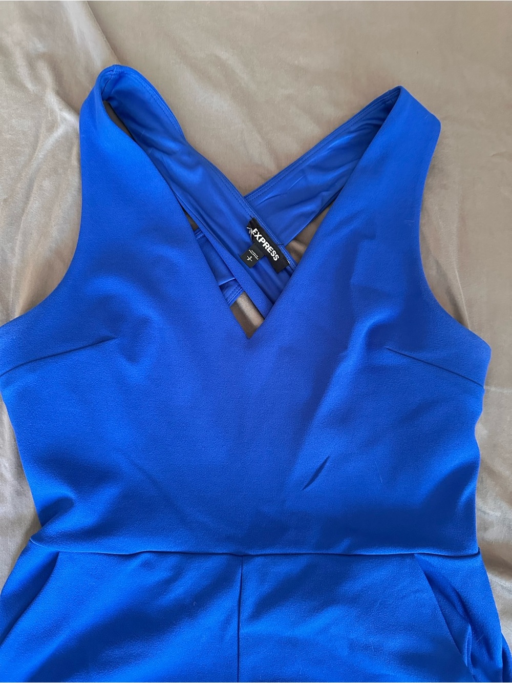 Express One-Shoulder Royal Blue Sheath Dress
